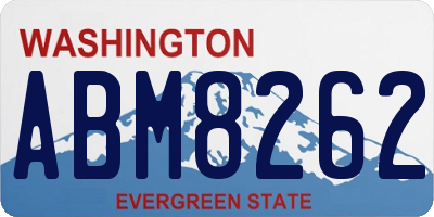 WA license plate ABM8262