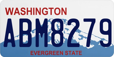 WA license plate ABM8279