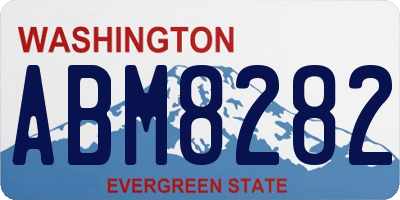 WA license plate ABM8282