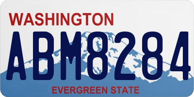 WA license plate ABM8284