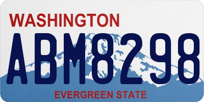 WA license plate ABM8298