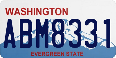WA license plate ABM8331