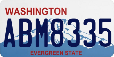 WA license plate ABM8335