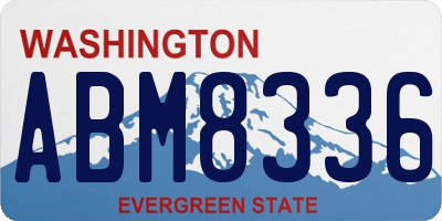 WA license plate ABM8336