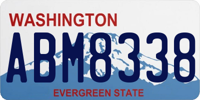 WA license plate ABM8338