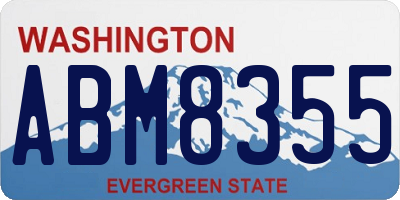 WA license plate ABM8355
