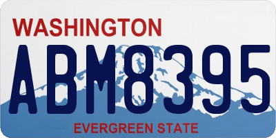 WA license plate ABM8395