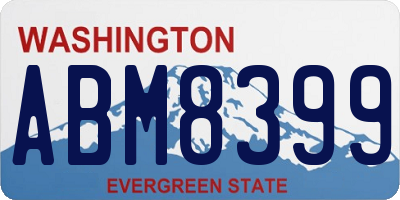 WA license plate ABM8399
