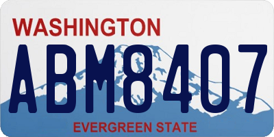 WA license plate ABM8407