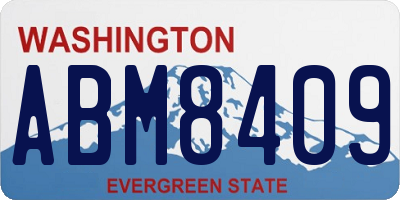 WA license plate ABM8409