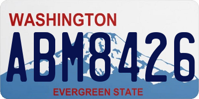 WA license plate ABM8426