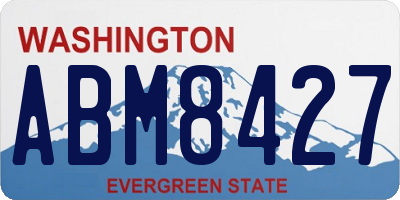 WA license plate ABM8427