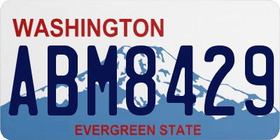 WA license plate ABM8429