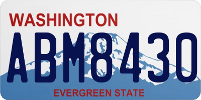 WA license plate ABM8430