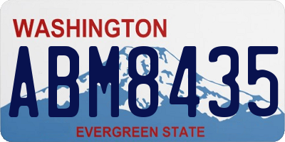 WA license plate ABM8435