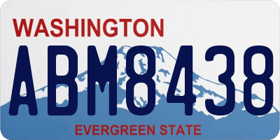 WA license plate ABM8438