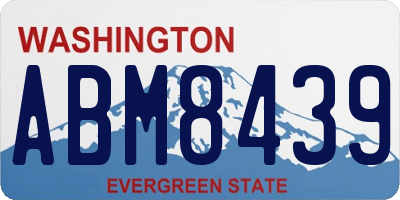 WA license plate ABM8439