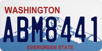 WA license plate ABM8441