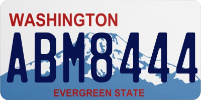 WA license plate ABM8444