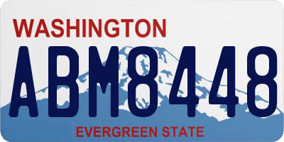 WA license plate ABM8448