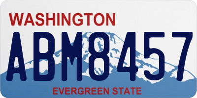 WA license plate ABM8457