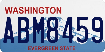 WA license plate ABM8459