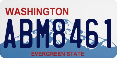 WA license plate ABM8461