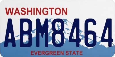WA license plate ABM8464