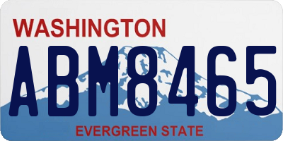 WA license plate ABM8465