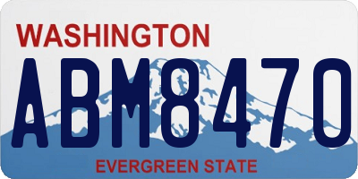 WA license plate ABM8470