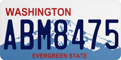 WA license plate ABM8475