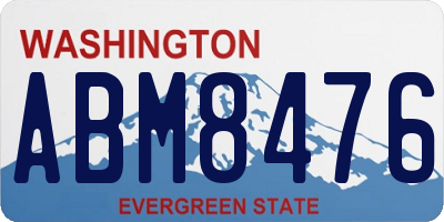 WA license plate ABM8476