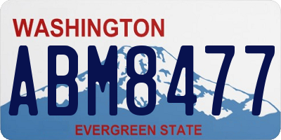 WA license plate ABM8477