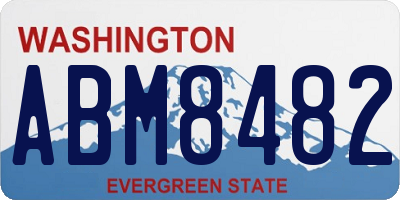 WA license plate ABM8482