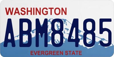 WA license plate ABM8485
