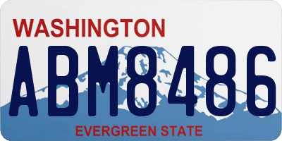 WA license plate ABM8486