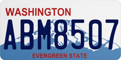 WA license plate ABM8507