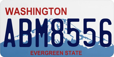 WA license plate ABM8556