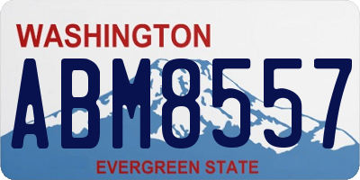 WA license plate ABM8557