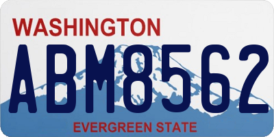 WA license plate ABM8562