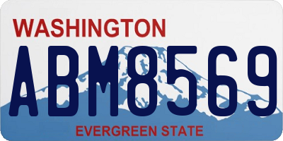 WA license plate ABM8569