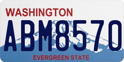 WA license plate ABM8570