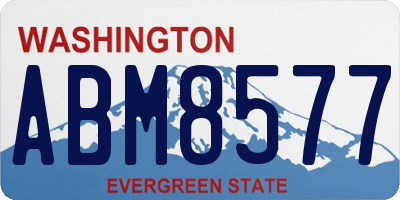 WA license plate ABM8577