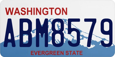 WA license plate ABM8579