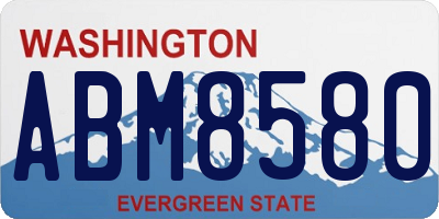 WA license plate ABM8580