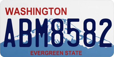 WA license plate ABM8582