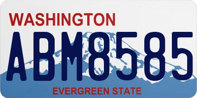 WA license plate ABM8585