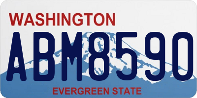 WA license plate ABM8590