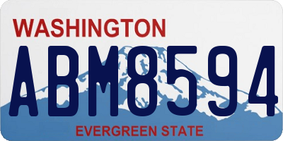 WA license plate ABM8594