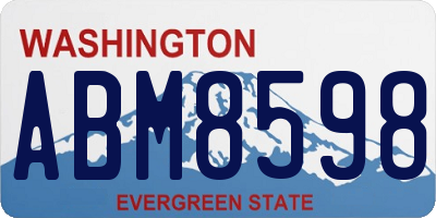 WA license plate ABM8598
